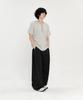 SIGNATURE Multi-Tuck Wide Slacks [Black]