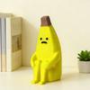 3D Printed Banana Man Figurine Funny Disappointed Banana Sculpture for Home Office Living Room Desktop Decor