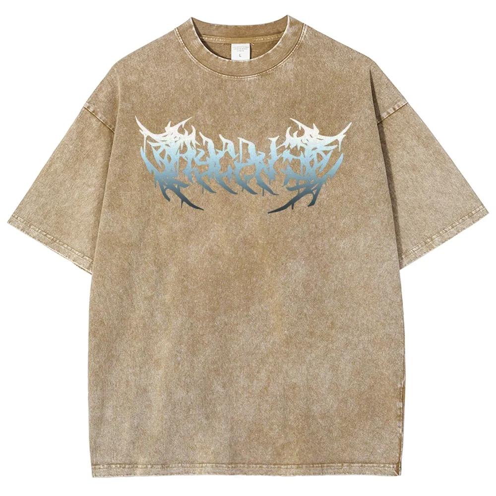 Jujutsu Kaisen Graphic T-shirt For Men Women Anime Vintage Short Sleeve Men's T-shirt Casual Street Washed Tops Clothing