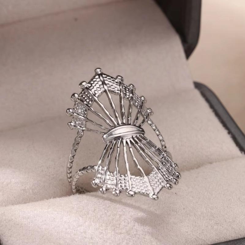 Summer new titanium steel ring women's niche light luxury shell crab ocean index finger ring