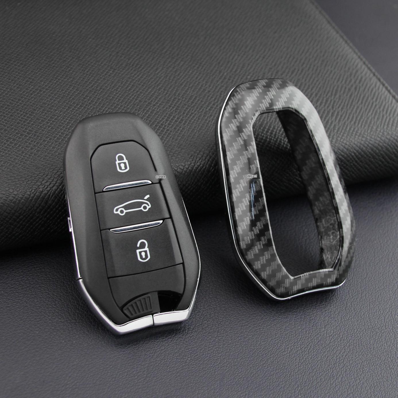 

Carbon Fiber Protective Cover for Citroen C3 Aircross Elysee, 301, and Peugeot 208 Key Shells Select Based on Image