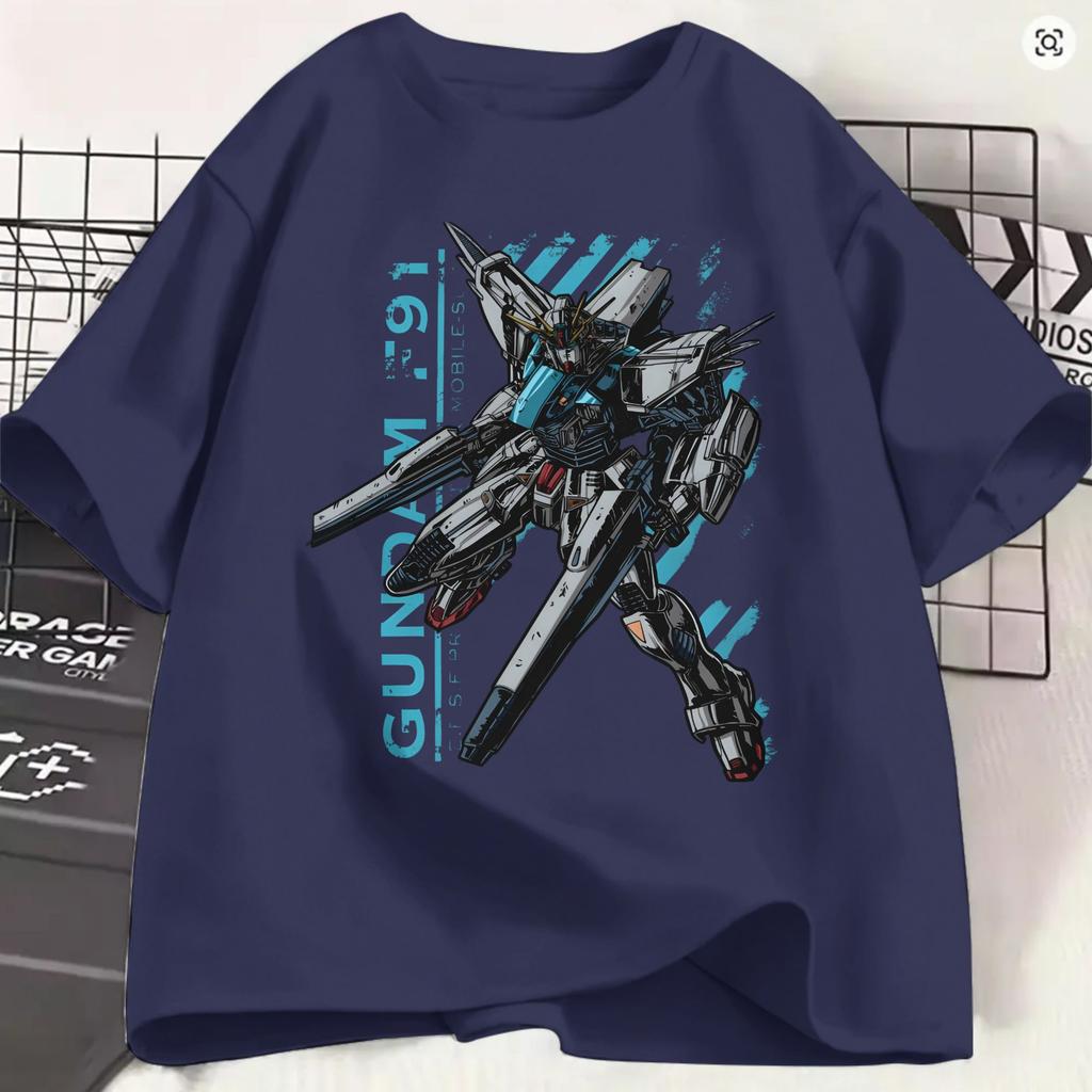 Gundam TShirt Summer Hippie T Shirts Unisex Pure Cotton O Neck 4xl 5xl 6xl Tees ShortSleeve Y2k Basic Tops