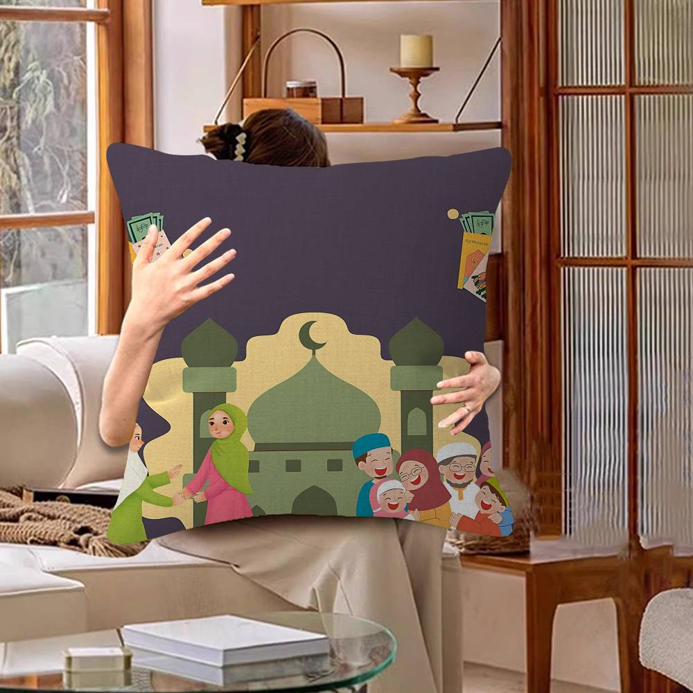 Classic Retro Festival Ramadan Pillow Cover For Bedroom Room And Living Room Sofa Decorative Cushion Cover