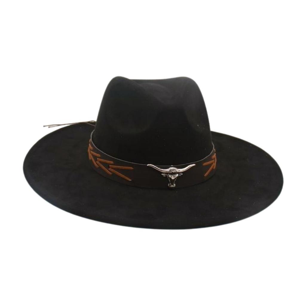 Grassland Ethnic Style Dance Sunscreen Travel Shooting Big Eaves Hat Men'S And Women'S High-End Flat-Brimmed Top Hat