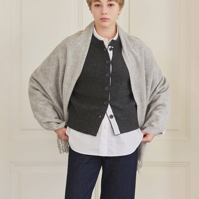 ABRAHAM MOON Merino-Wollschal 70cm - Silber