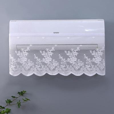 Lace Embroidery Flower Curtain Windproof Dust-Proof Hanging Cover Anti-Direct Blowing Air Conditioning Curtain Bedroom Decor