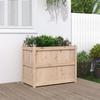 VidaXL Jardinière, Raised Bed, Flower Box, Plant Pot, Flower Box Garden Patio Terrace Balcony, Brown Wood of 837469