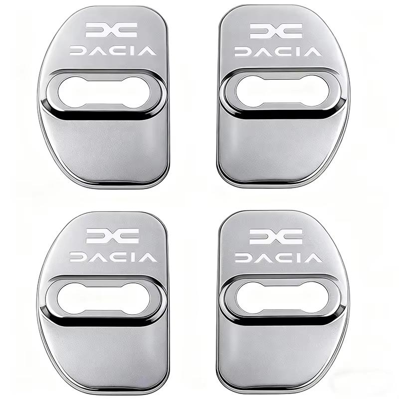 Acier Inoxydable 4 Pièces Style Voiture Boucle de Verrouillage de Porte Cache Protecteur Pour Dacia Bigster Spring Duster Sandero Jogger Dokker Lodgy