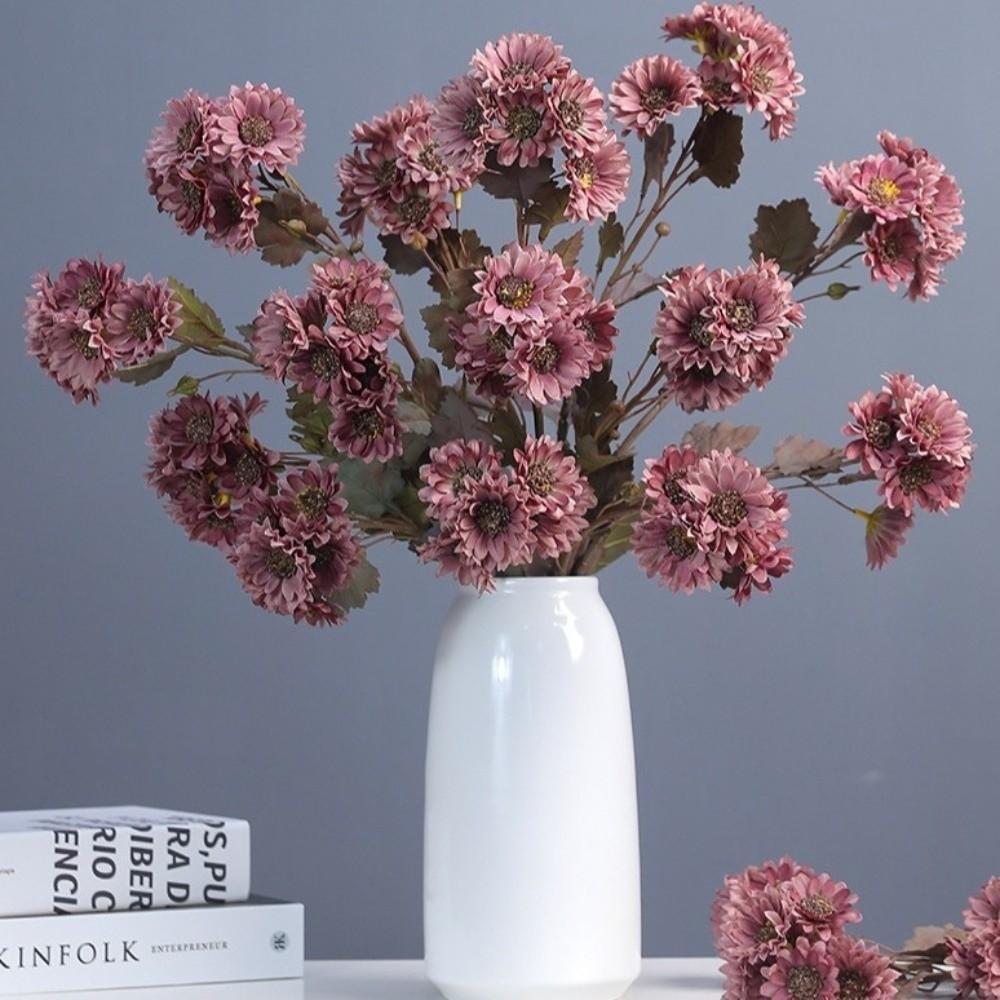 Eco-Friendly Artificial Daisy Flowers Handmade Silk Flowers Fake Chamomile Flowers  Office Decor