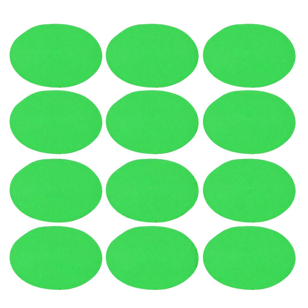 12pcs 19cm Soccer Training Marker Discs Non Slip Bright Colors Lightweight Round Marker Disc Green