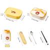 3-Compartment Cute Plastic Lunch Box Portable Detachable Fruit Salad Food Container Divided Bento Box Microwave Safe