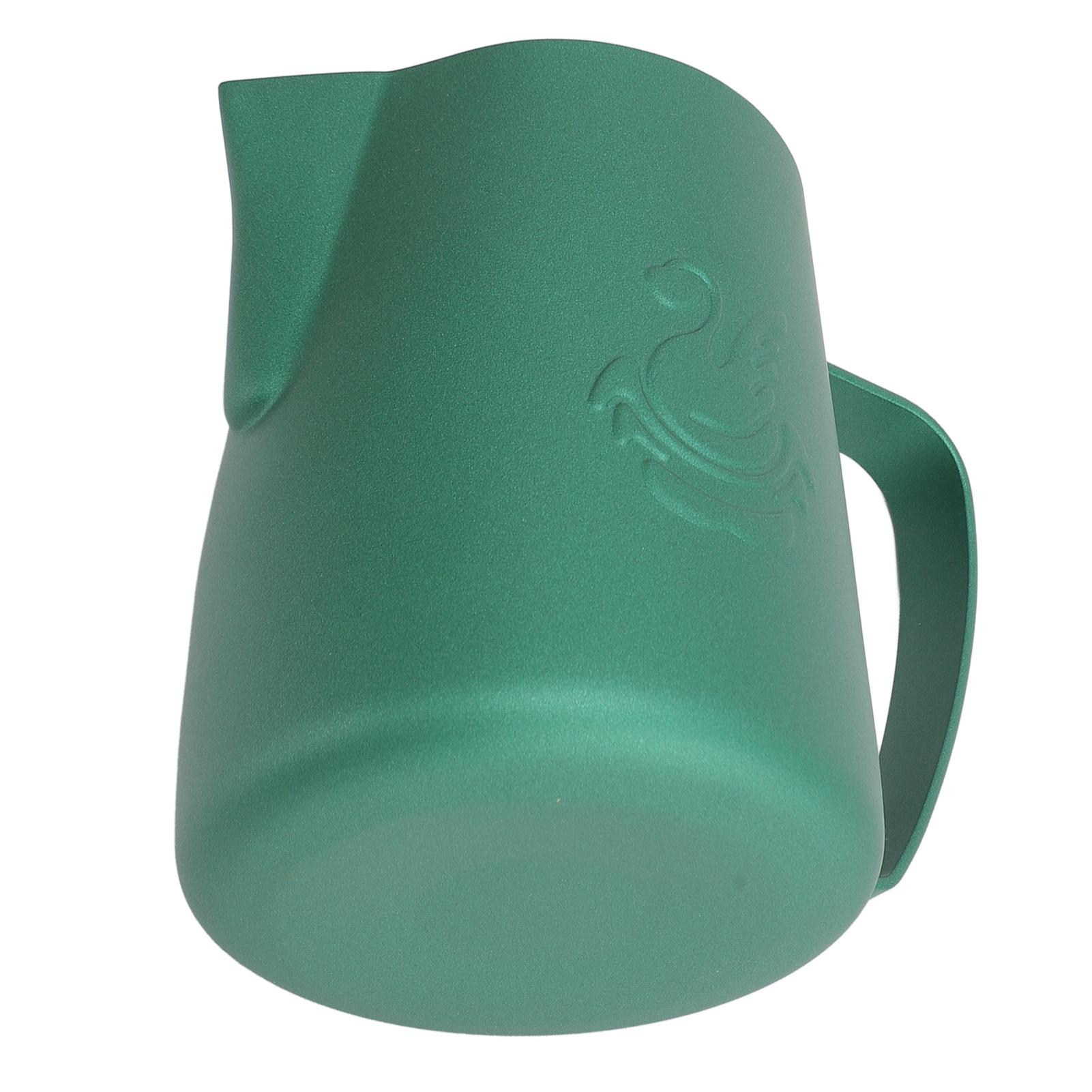 Nádoba na napěnění mléka 480 ml Nerezová ocel 304 Labuť Šálek na smetanu do kávy Nádoba na napěňování pro Latte Art pro kavárnu Kuchyně Matná zelená blue