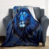 1pc Blue Lion Blanket Lightweight Flannel Blanket Throw Blanket For Sofa, Bed, Travel, Camping, Livingroom, Office yy251015103