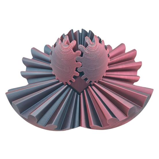 3D-gedrucktes Zahnradball-Spielzeug zur Stress- und Angstlinderung, Spinball-Würfel, tragbarer Zahnradball aus Kunststoff für unterwegs, sensorisches Zappelspielzeug, Geschenk für Kinder und Erwachsene