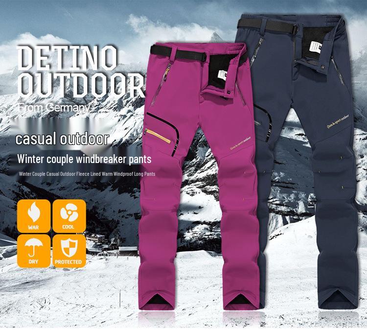 Pantalones de Esquí Softshell con Forro Polar Impermeables, Transpirables y Suaves para Hombre y Mujer - Calidez y Comodidad Otoño/Invierno
