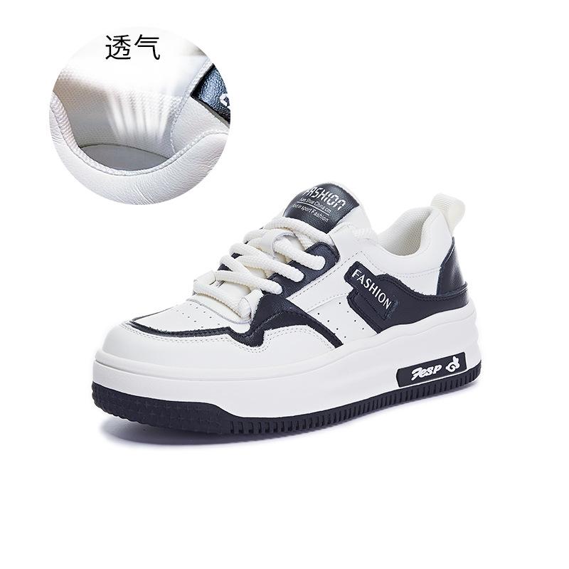 

Leather little white shoes women s shoes 2025 spring new heightening platform shoes casual shoes women s flat-bottomed versatile shoes women s 35