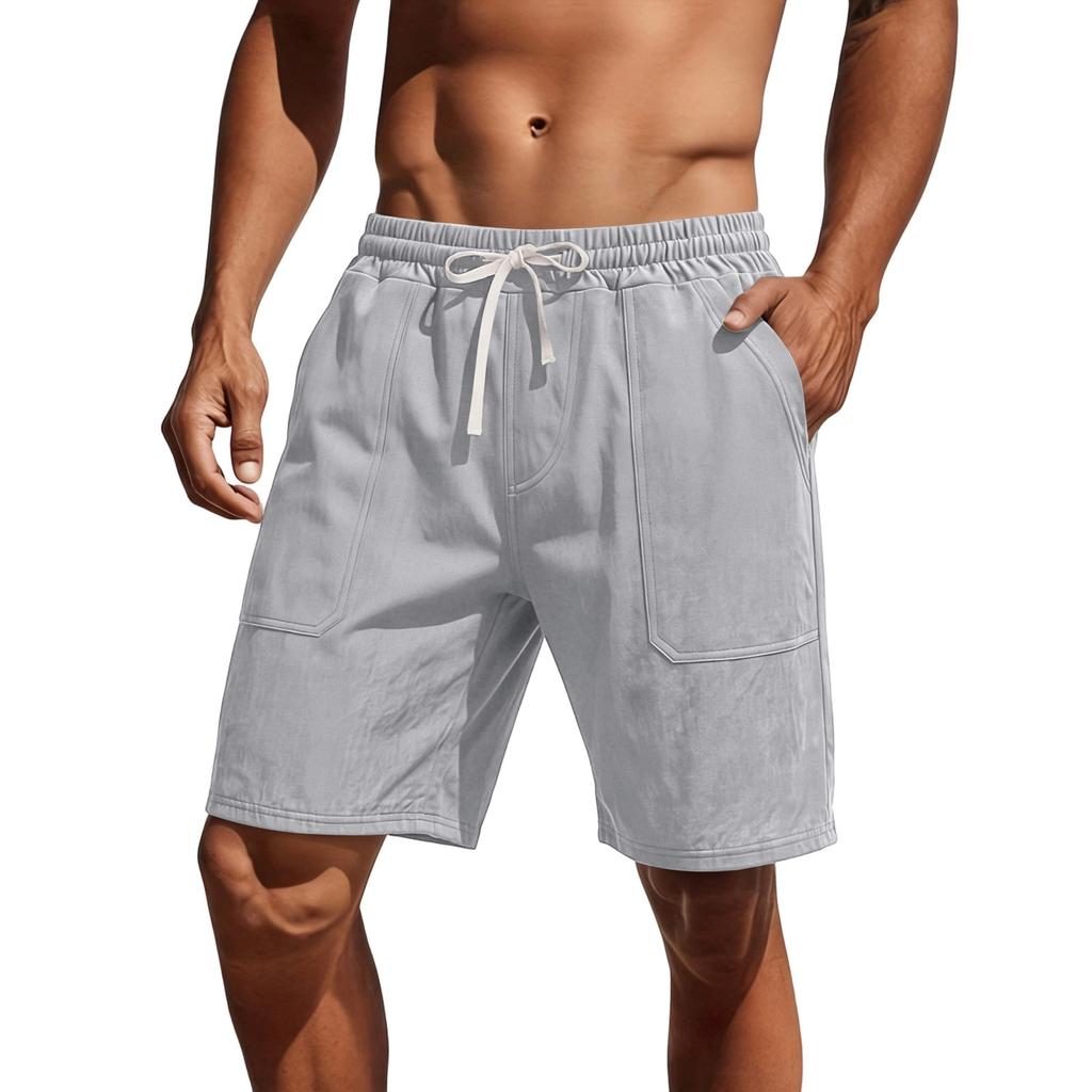 Men's Summer Casual Linen Shorts - Men's Lightweight And Breathable Beach Pants