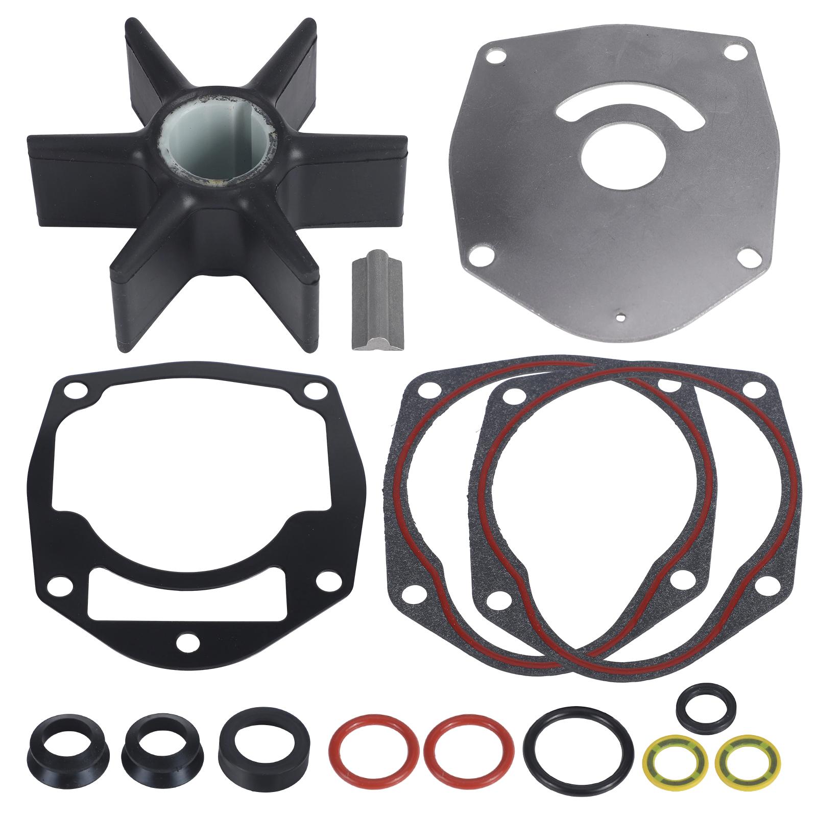 Water Pump Impeller Repair Kit 8M0100526 Rubber Impeller Gasket Plate Fits For Mercury Mariner Outboard MerCruiser Sterndrive 1 Set