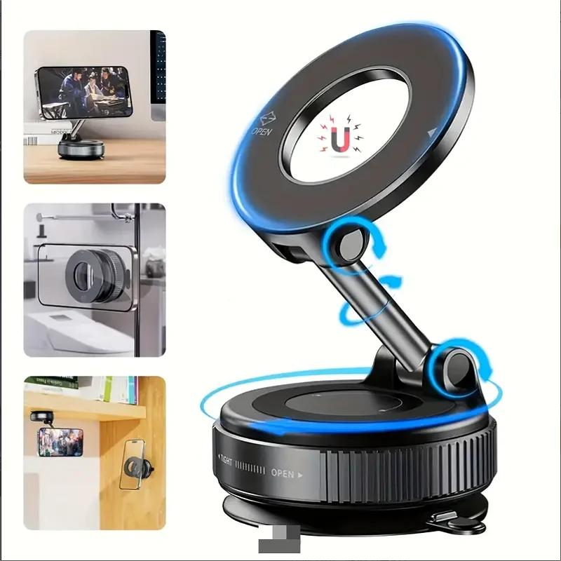 360° Rotating Vacuum Magnetic Car Phone Holder  New Model Dashboard Glass Mount Multi-Scenario Automotive Navigation Stand