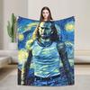 Merry Christmas Nicolas Cage  Blankets  Flannel Novelty Breathable Throw Blankets for Bed Sofa Autumn/Winter