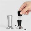 Espresso Distribution and Tamper Tool Set Coffee Tamper Durable Coffee Distributor Coffee Powder Stirrer Metal Material
