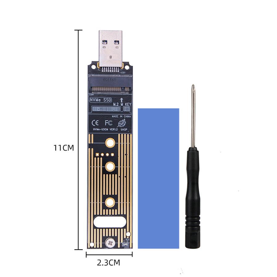 M.2 NVME SSD To USB3.1 Adapter Card PCI-e To USB-A 3.0 10Gbps For 2242/2260/2280