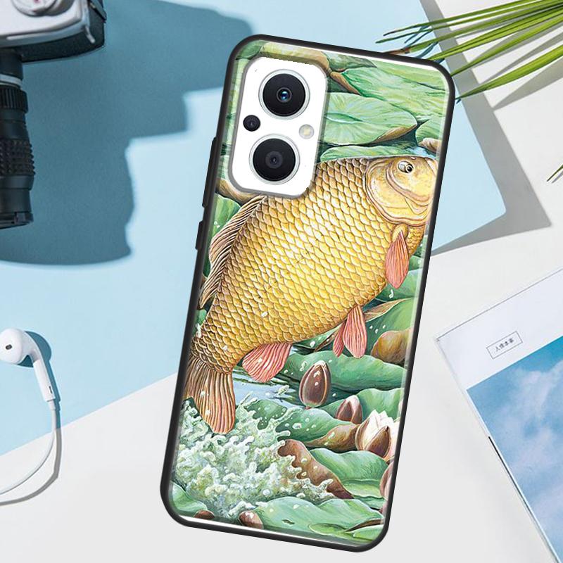Carps Fish Fishing Case For OPPO Reno 14 12 11 13 F 10 Pro 14F 12F 11F 8 7 Lite OPPO Find X9 X8 X6 X5 Pro Cover