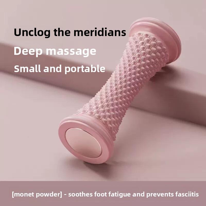

Массажер для ног Массажный ролик Ролик для подошвенной фасции Расслабление мышц Мяч для йоги Массажный инструмент для ухода за ногами для плоскостопия и тренировки свода стопы розовый