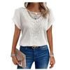 Spring and Summer New Lace Stitching Short-sleeved T-shirt