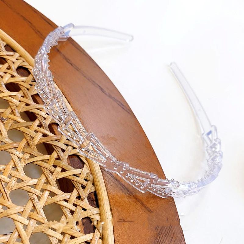 Women Classic Black Brown Plastic Headbands Thin Plain Matt Bright Color Hairbands Non-slip Hair Hoop For Daily Wear