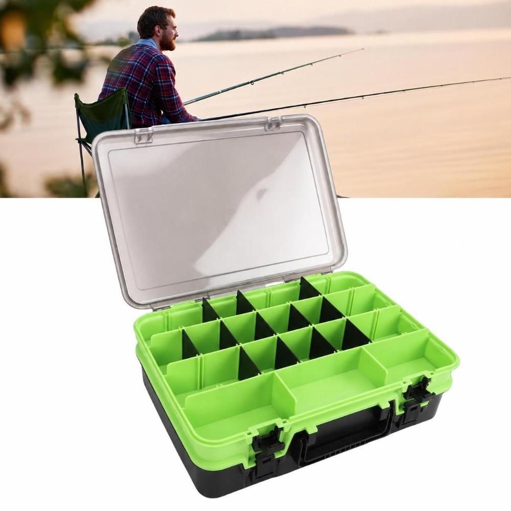 PP Fishing Tackle Box with Adjustable Dividers Fishing Tackle Organizer  For Fishing Hooks