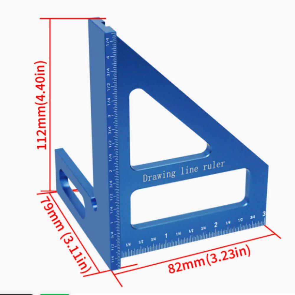 Aluminum Alloy Angle Gauge Tool Multi Angle Woodworking Square Protractor For Woodworking