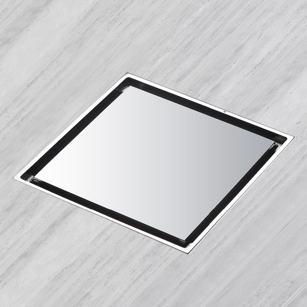 Square Shower Drainer Tile Insert Concealed Types of Floor Drain Brass