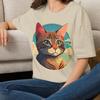 Vintage Cat T-Shirt Cat Tee Animal Tee Gift for Boy Teen Girls Mom Dad Grandma Grandpa Family Sister Brother Mama Grands Crew Team Party