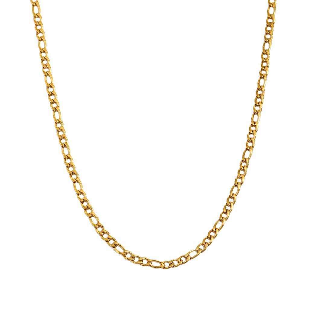 Punk Mode Figaro Gliederketten 4mm Gold Silber Farbe Edelstahl Kette Halsketten Für Männer Frauen Vintage Schmuck Geschenk XL300-4