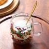 High-Value Double-Walled Glass Cup with Real Dried Flowers