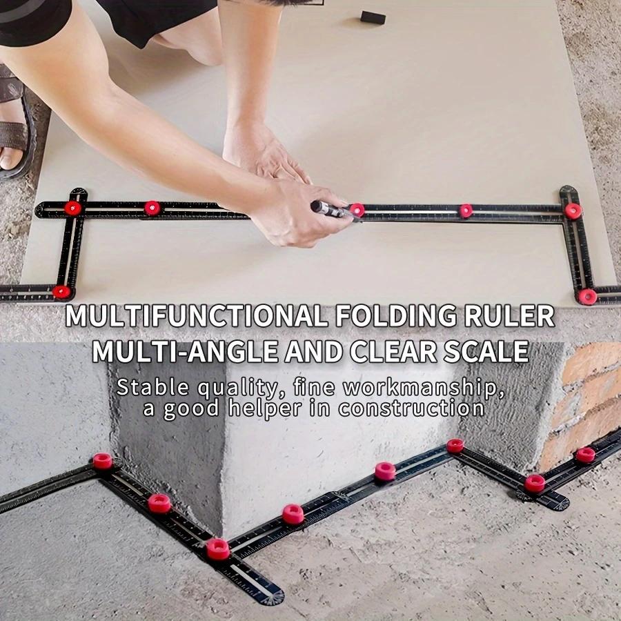 

Multifunctional Twelve Folding Ruler Tile Folding Ruler Universal Tiler Bakelite Ruler Paving Floor Opening Folding Angle чёрный