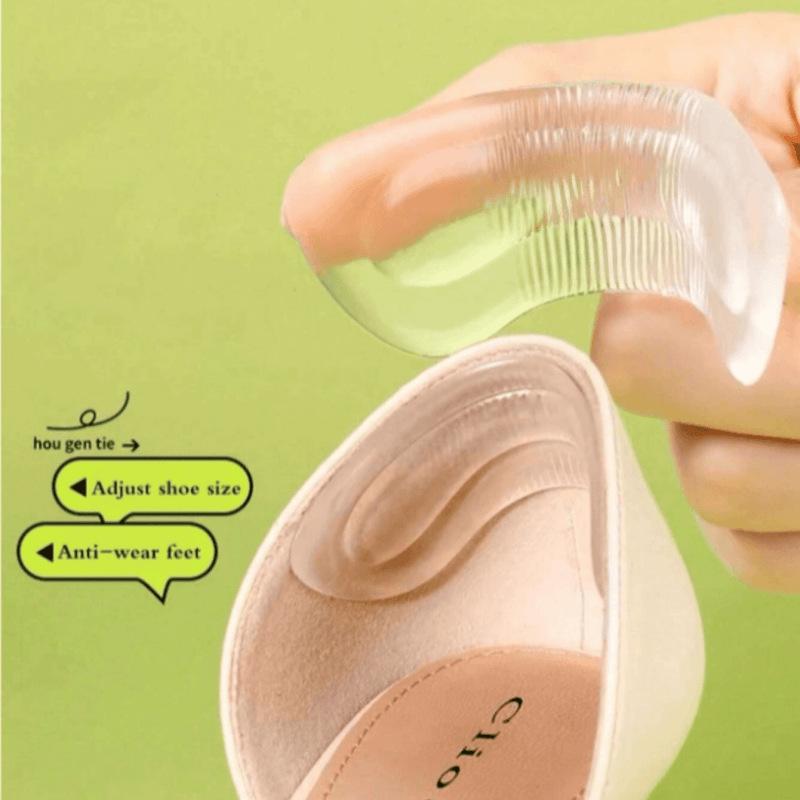 

1 Pair of Anti-wear and Anti-drop Invisible Heel Anti-slip High-heeled Shoes Insole Particle Massage Self-adhesive Half Yard Pad