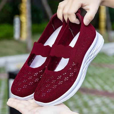 Mode Sneaker Frau Weichsohlige Wanderschuhe Outdoor Fitness Weichsohlige Mesh Tennisschuhe Atmungsaktiv Leichtgewichtige Lässige Laufschuhe