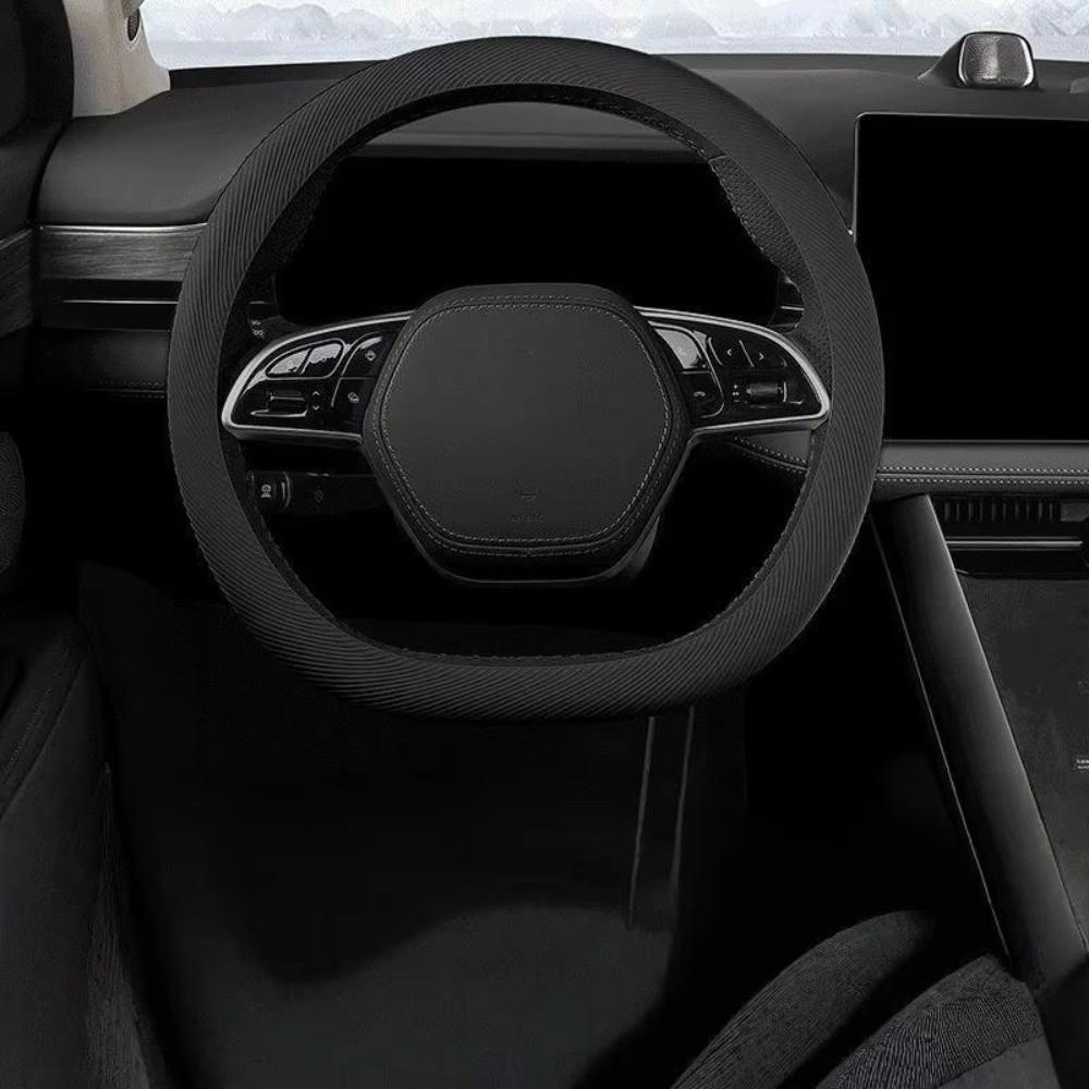Texture Steering Wheel Cover Non-Slip Car Decorative Car Steering Wheel Protector  Fit 38-42CM