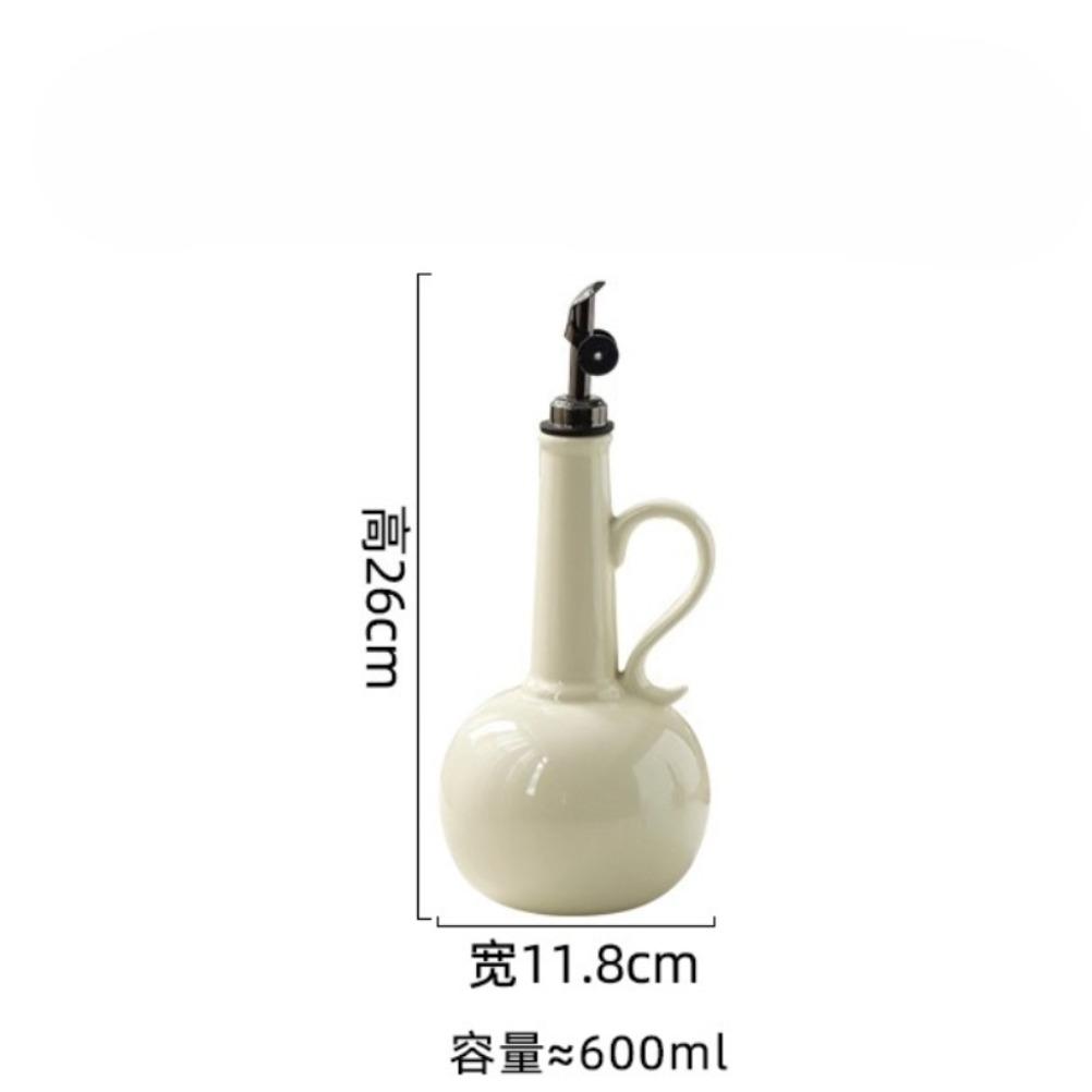 Nordic Ceramic Oil Bottle Kitchen Oil Spray Bottle High Temperature Resistance Soy Sauce Vinegar Bottles Kitchens Accessories