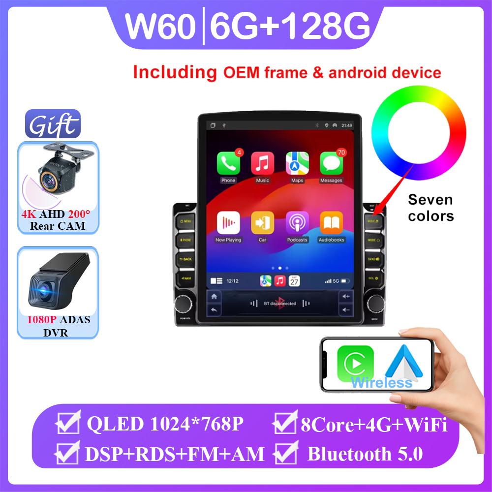 9.7inch Car Carplay For Tesla Style Honda Accord 7 2003-2007 Android 14 Stereo Multimedia Video Player GPS Car Radio Navigation