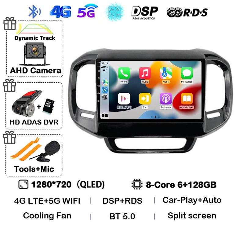 Android 14 Carplay Car Radio For FIAT Toro 2017 2018 2019 2020 2021 Auto Multimedia Video Player GPS Stereo 4G WIFI 360 Camera