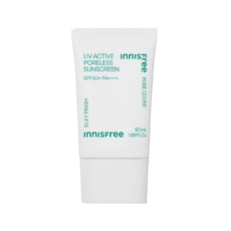Innisfree UV Active Poreless Sunscreen SPF50+ PA++++ 50ml | Strong UV Protection & Pore Blurring | Lightweight Matte K-Beauty Sun Cream