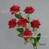 6-Head Angled Rose Artificial Flowers for Wedding Hall, Garden, and Landscape Styling