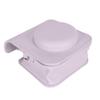 Estojo para Câmera de Couro PU Protetor Capa para Câmera Bolsa com Alça de Ombro Ajustável para Fuji Instax Mini 12 Roxo