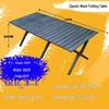 Portable Outdoor Folding Carbon Steel Roll-Up Table and Chairs Set for Camping, Picnics, or BBQs.