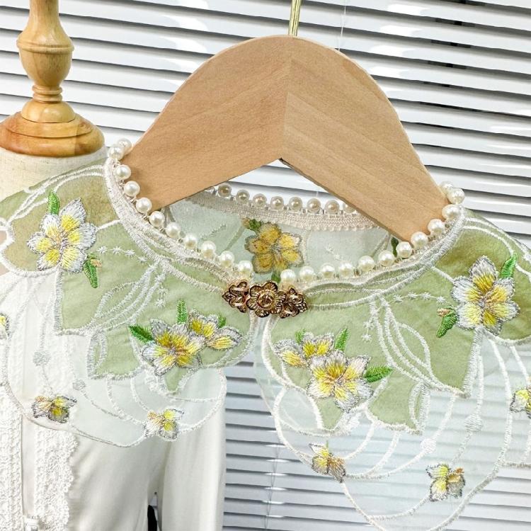 Embroidery Hanfu with Pearls Collar for Women Chinese Hanfu Mamianqun