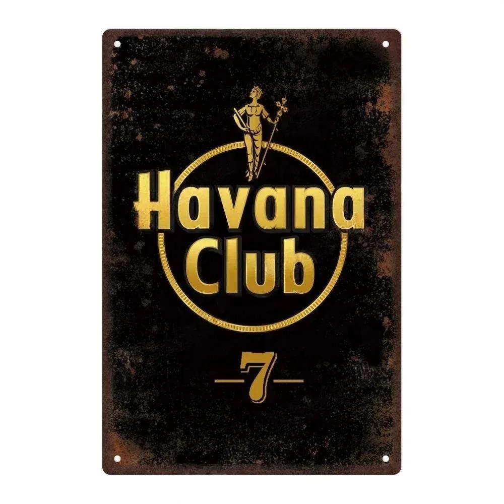 

Винтажная металлическая жестяная вывеска HAVANA CLUB, JAMESON, Пивной бренд, Декоративная табличка для клуба, мужской пещеры, бара, мастерской, паба, отеля, кафе, настенный декор 20x30cm（7.8x11.8inch）