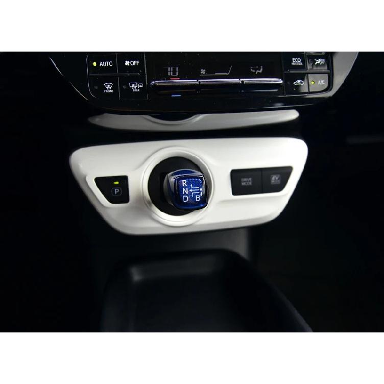 For Toyata Prius PHV XW50 2016- Car Accessories Carbon Fiber Style Gear Shift Panel Center Console Cover Trim